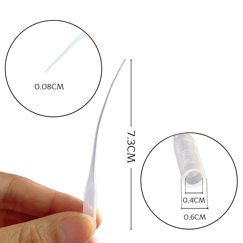 600 Pieces Micro CA Glue Fine Tip Glue Applicator Plastic