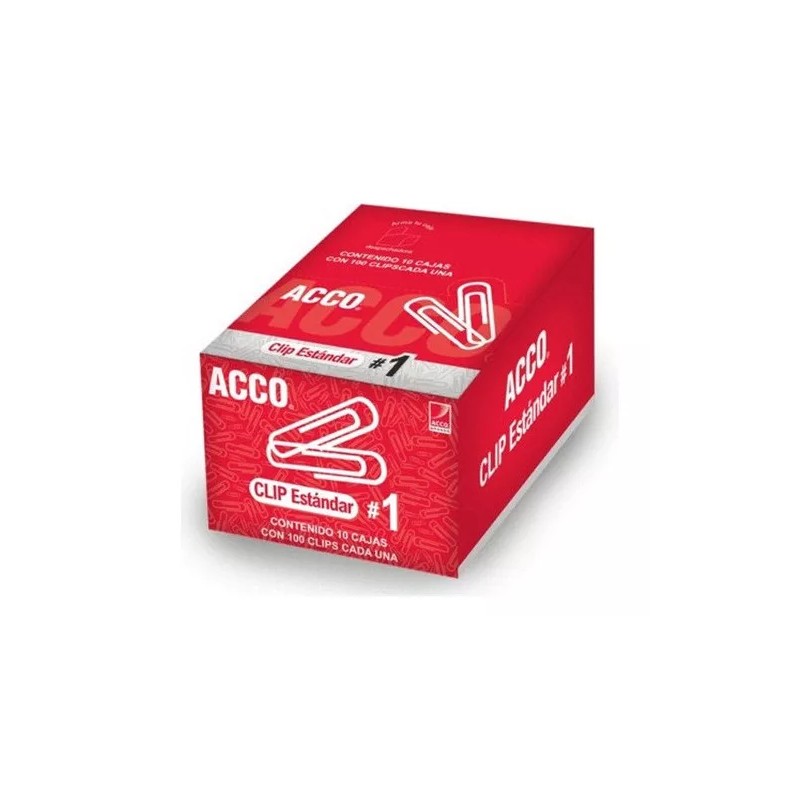 Acco Clip Estándar No. 1 Acco 32 Mm 10 Cajas
