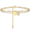 Dainty Heart Anklets for Women Gold Ankle Bracelet Beach Foot