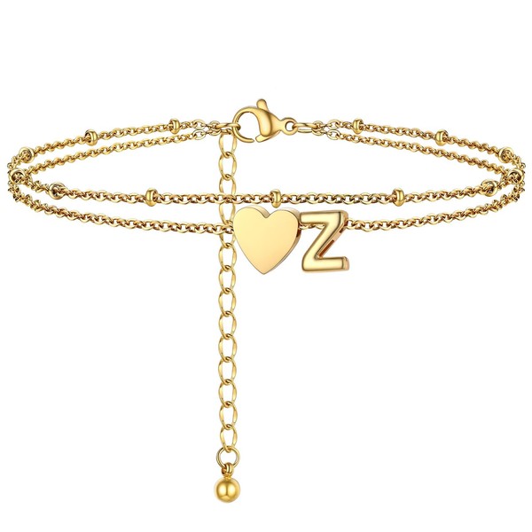 Dainty Heart Anklets for Women Gold Ankle Bracelet Beach Foot