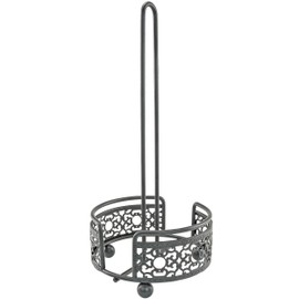 Southern Homewares Countertop Paper Towel Holder or Dispenser Patterned Metal Black Rustic Victorian like Wrought Iron