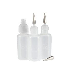 Creative Mark Precision Tip Applicator Bottle - Flo Line Squeeze Bottle with Stainless Steel Tips, for Artist Paint, Fluid Media, Ink, Watercolor, Quilling, Glitters and Masking Fluid (Pack of 3)