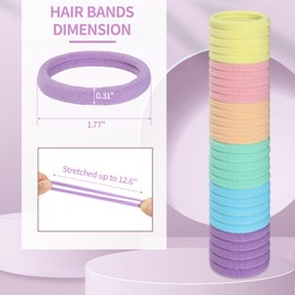 150 Pcs Seamless Elastic Hair Ties No Damage for Thick & Thin Hair, Ponytail Holders, Elastics, Soft Pony Tails Bands for Women, Macaron Candy Colors