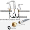 PARLOS 2-Handle Widespread Waterfall Roman Bathtub Faucet Tub Filler with