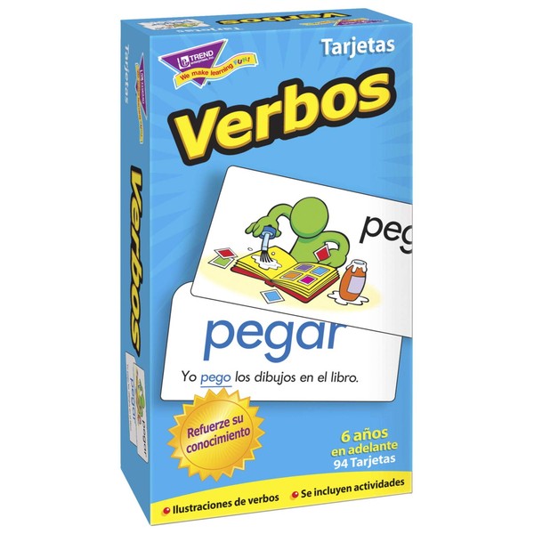 TREND enterprises, Inc. Verbos (Spanish Action Words) Skill Drill Flash Cards - Set of 94 Cards
