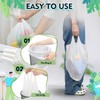 Nuogo 100 Pcs 3 Gallon Trash Bag with Handle Small