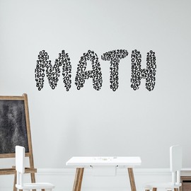Vinyl Wall Decal Mathematics Math Symbols Numbers Teen Room Stickers Mural Large Decor (g2563) Black