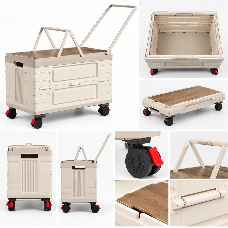 Heavy Duty Folding Storage Cart for Home & Outdoor Use