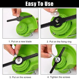 ZEACCT 50-Piece Replacement Trimmer Blades for Cordless Grass Trimmers, Durable Plastic Cutting Heads for Lawn Mowers and Weed Trimmers – Compatible with Multiple Models (Black)