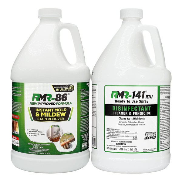 RMR-86 Instant Mold Stain Remover and RMR-141 RTU Disinfectant Cleaner DIY Mold Remover Bundle