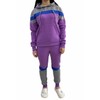 Women's Pull Over Fleece Jogger Warm sweat suit (Black/Yellow, S)