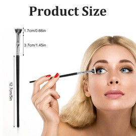 3pcs Mascara Fan Brush, Folding Angle Scalloped Lash Brush Eyelash Eyebrow Brush Fan Shaped Eyelash Brush Lash Wand Brushes Eyelash Comb Separator for Makeup Tools