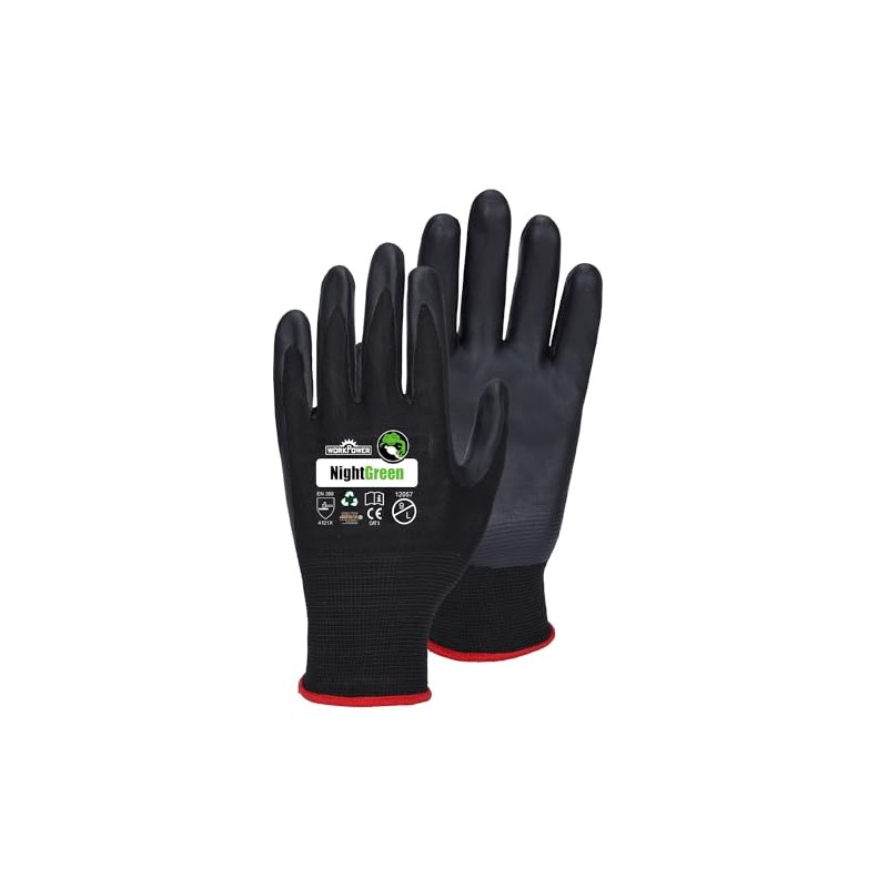 WORKPOWER Work Gloves Night Green for Men - Non Slip