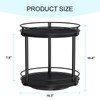 Snughome Lazy Susan Spice Rack, 2 Tier Rotating Spice Rack,