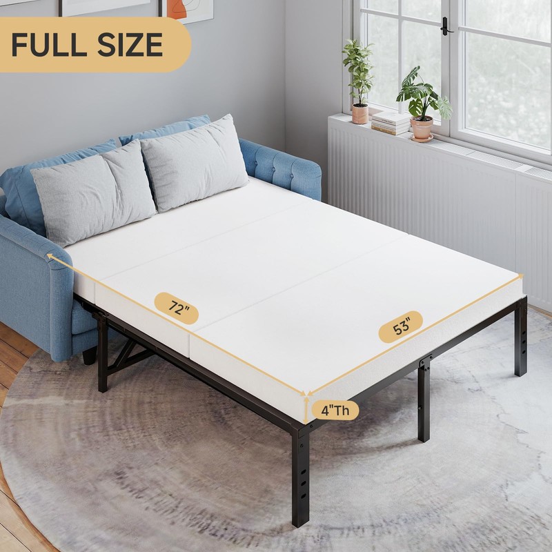 LILYPELLE Sofa Bed Mattress Replacement 4 Inch - Memory Foam