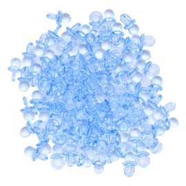 200 piezas de chupete acrílico, coloridos pezones de bebé, juguetes de chupete, mini juguetes de colores, mesa, confeti, relleno de jarrón para bautismo de bebé, decoración de fiesta(Azul) Chupones