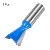 HARFINGTON 2pcs Dovetail Router Bit 7/8" Diameter 1/2" Shank Tungsten