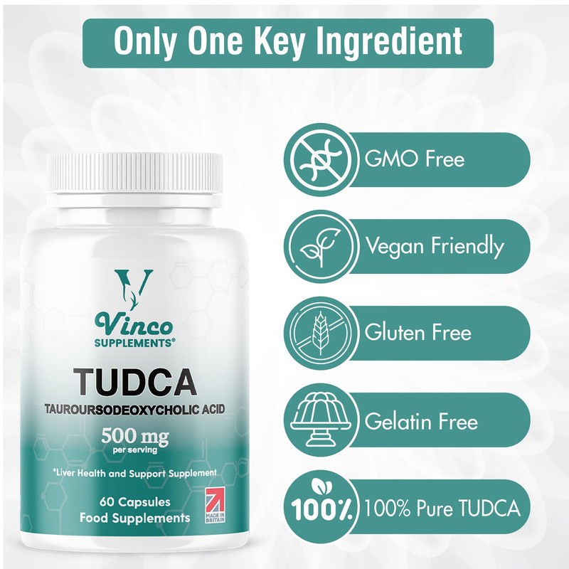 TUDCA Bile Salts Liver Support Supplement - 60 Capsules -