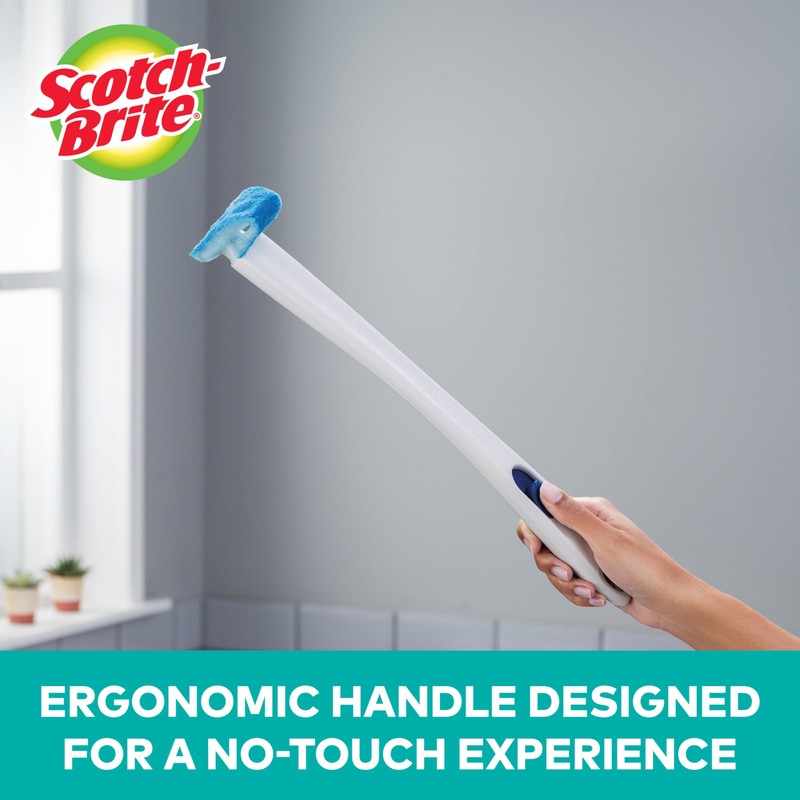 Scotch-Brite Disposable Toilet Scrubber Starter Kit, Disposable Refills with Built-In