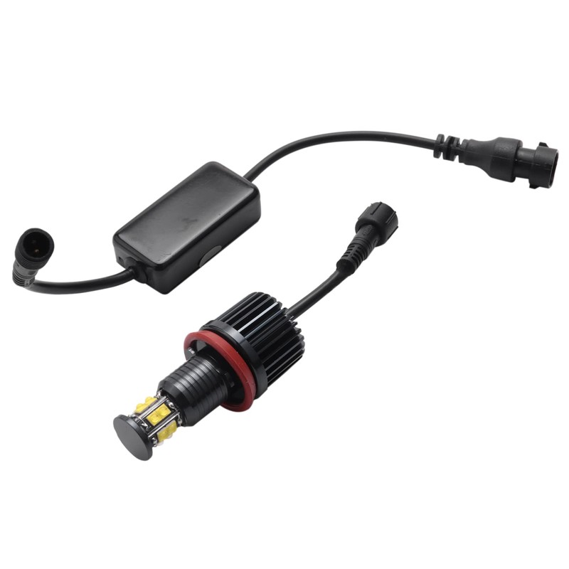 1 Pair 120W 12LED Car Angel Eye Marker Headlights Bulbs