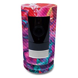 MightySkins Carbon Fiber Skin for Ring Stick Up Cam Battery - Paint Party | Protective, Durable Textured Carbon Fiber Finish | Easy to Apply, Remove, and Change Styles | Made in The USA