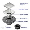 Neodrain 4-Inch Square Shower Drain with Removable Quadrato Pattern Grate,
