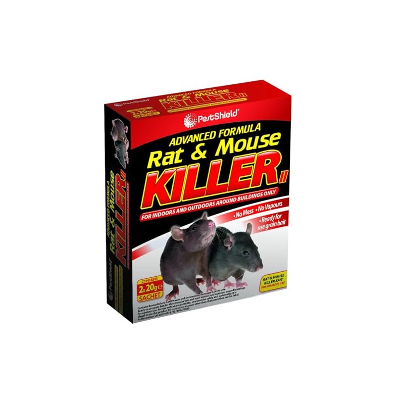 Pest Shield Rat & Mouse Killer Advanced Formula 2x20g