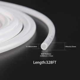 KEILEOHO RO Tubing 1/4 Inch Outside Diameter, 328 Feet Food Grade Pex Tubing, BPA Free, Translucent PE tubing for Reverse Osmosis Systems and Water Filters, Aquariums, Coffee Machine
