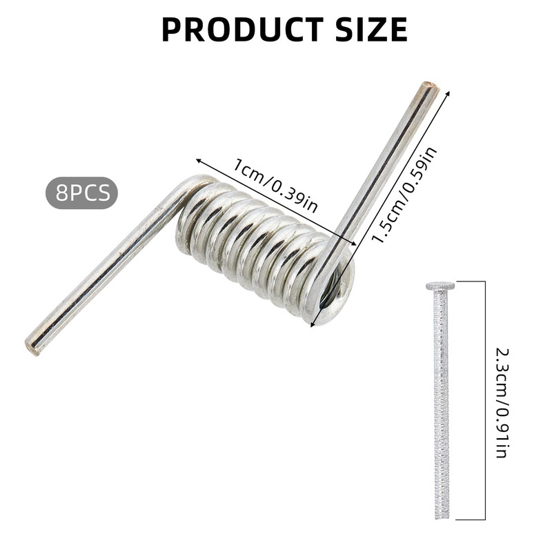 NICENEEDED 8 PCS Hair Claw Clip Spring Replacement Sliver, Clip