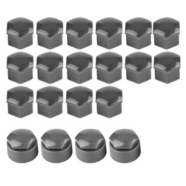 Wheel Nut Covers Bolt Caps Bolt Cover Tyre Dust Screw Cap Wheel Nut Protective Cap 20pcs 17mm Plastic Wheel Lug Nut Cover Bolt Caps Protector with Removal Tool(Gray)