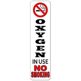 Oxygen in Use No Smoking Sign Vinyl Decal Bumper Sticker