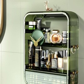 Makeup supplies organizer vanity table green stand shelf 53cm / 메이크업용품 정리대 화장대 그린 스탠드선반 53cm