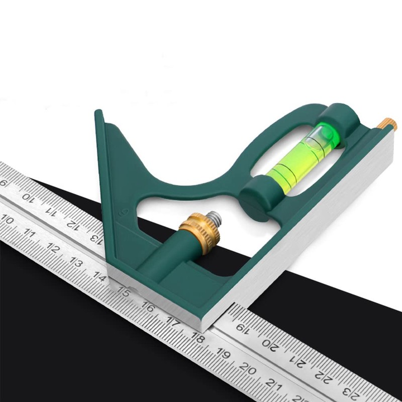 Hegebeck Multifunctional Combination Square Ruler Stainless Steel 304 Ruler Body
