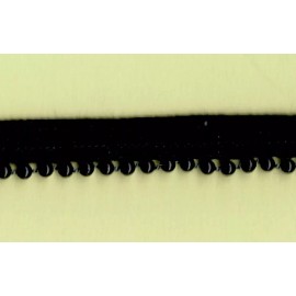 Unbranded 5 Yards 3/8" Small Black Pearls with Black Lip Trim 26409