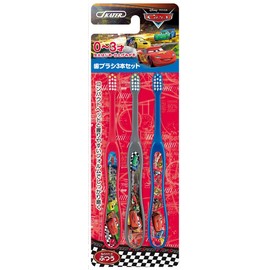 Skater Toothbrush, For Infants, 0-3 Years, Normal Hair Hardness, Set of 3, Cars 16 TB4T