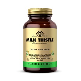 Solgar Milk Thistle - 100 Vegetable Capsules - Full Potency (FP) - Non-GMO, Vegan, Gluten Free, Dairy Free, Kosher - 100 Servings