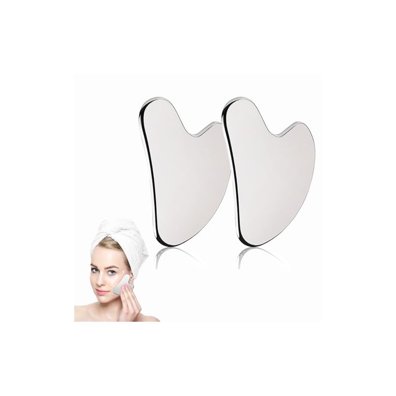 2 piezas de Gua Sha, gua sha acero inoxidable, Herramienta