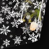 5m*80cm Christmas Cellophane Wrapping Paper Sheet with Snowflake, Topeedy Xmas