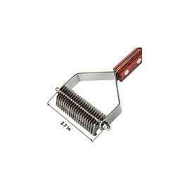 MEETWIN Undercoat Grooming Rake, Dematting Stripper, Tool, Combs for Medium to Large Dogs, Cats, Stainless Steel Combines with Solid Wooden Handle