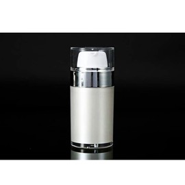 JIHUOO Pack of 2 Acrylic Pump Bottles Empty Travel Emulsion Bottles Refillable Cosmetic Container Essence Liquid Bottles 50ml