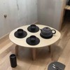 6 PCS Round Leather Coasters, 10cm Black Leather Coasters, Dual