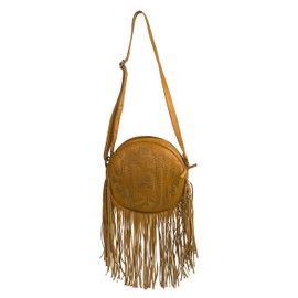 STS Ranchwear Premium Full Grain Leather Wayfarer Sage Fringe Crossbody Bag, 1 Carry Conceal