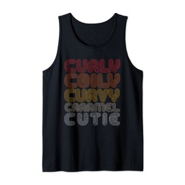 Afro I Natural Hair I Curly Coily Curvy Caramel Cutie Tank Top