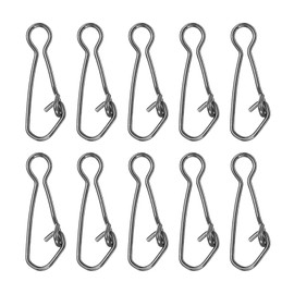 PATIKIL High Strength Fishing Snaps 50 Pack 41lb Stainless Steel Line Pin Connector Swivel Clip Quick Change Fishing Lures for Freshwater Saltwater Black