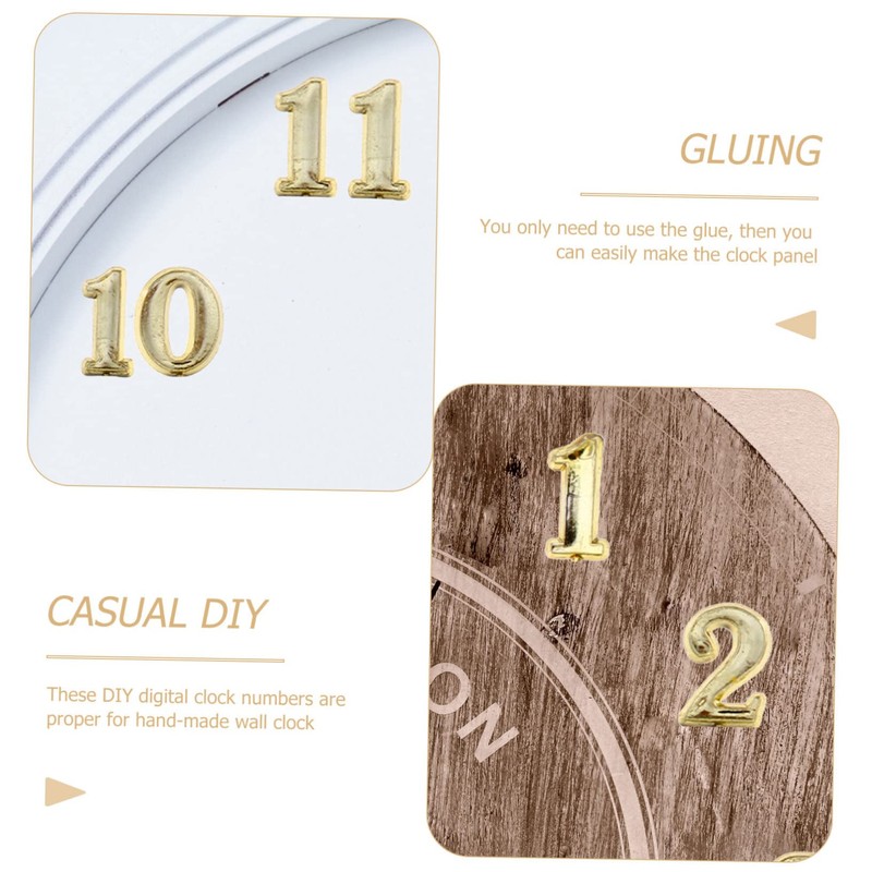 Tofficu 6pcs DIY Clock Numerals Arabic Roman Numbers for Wall