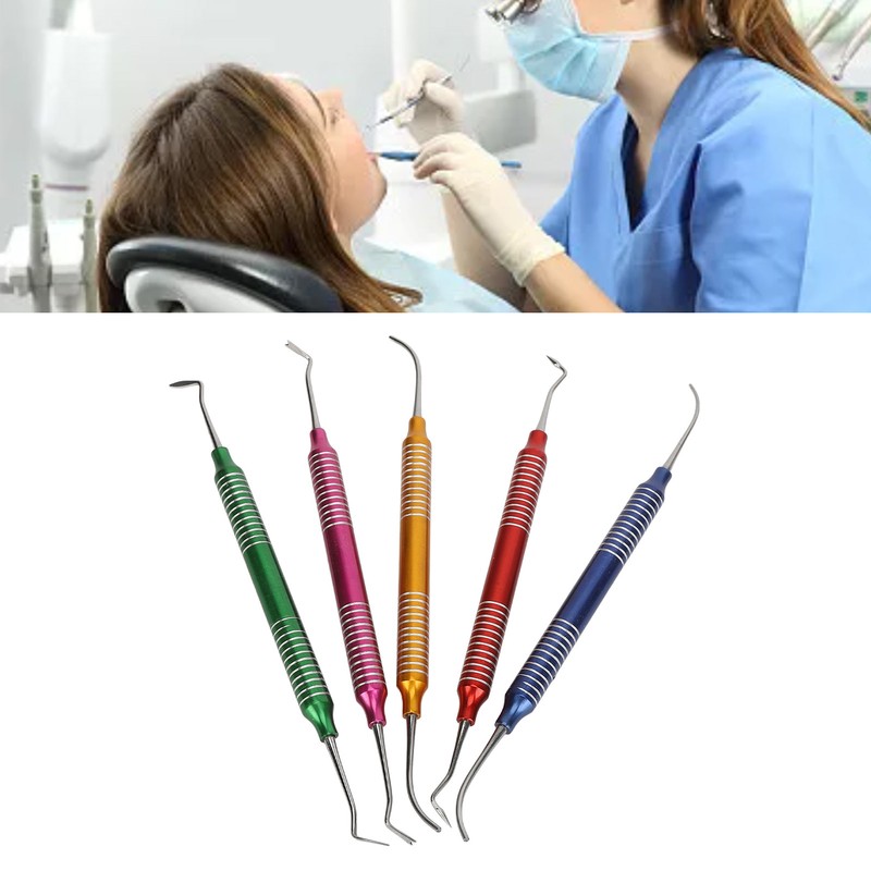 5Pcs Dental Gracey Curettes Curette Hand Scaler Universal Surgical Instrument