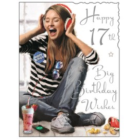 Happy 17th - Big Birthday Wishes - Card