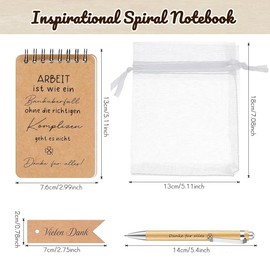 6 Sets Dankeschön Geschenk für Kollegen Abschiedsgeschenk Kollegen Danke für Alles, Kugelschreiber Notizblock Set Abschied Kollegin Mitarbeiter Geschenk Team Geschenk Kleine Geschenke für Kollegen