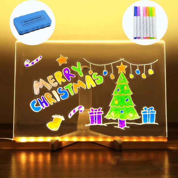 Acrylic Led Dry Erase Board - Creative Rewritable Message Board