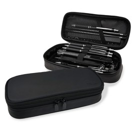 ARASAWA Pen Case, Pencil Case, Pen Pouch, Simple, Large Capacity, Fashionable, For Adults, High School Students, Middle School Students, Boys, Girls, College Students, Elementary Students, Kids, Business, Multi-Functional (Black)